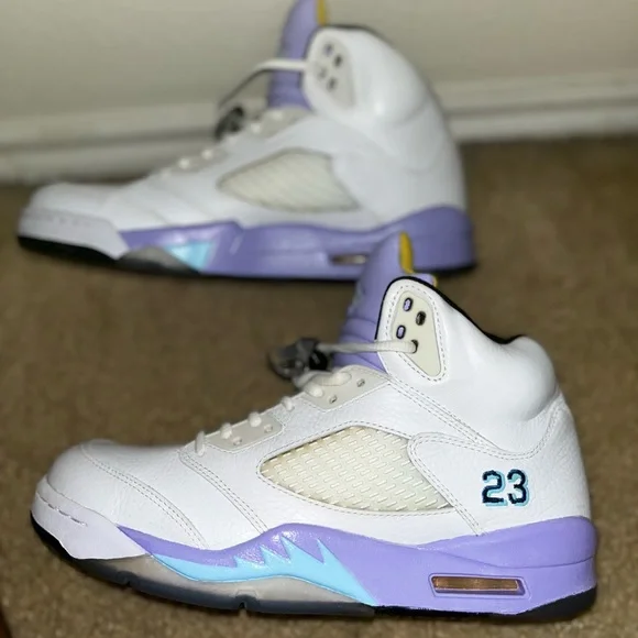 Jordan 5 retro customized 2013s Blue and purple - Picture 2 of 15